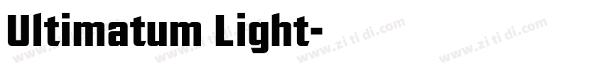 Ultimatum Light字体转换